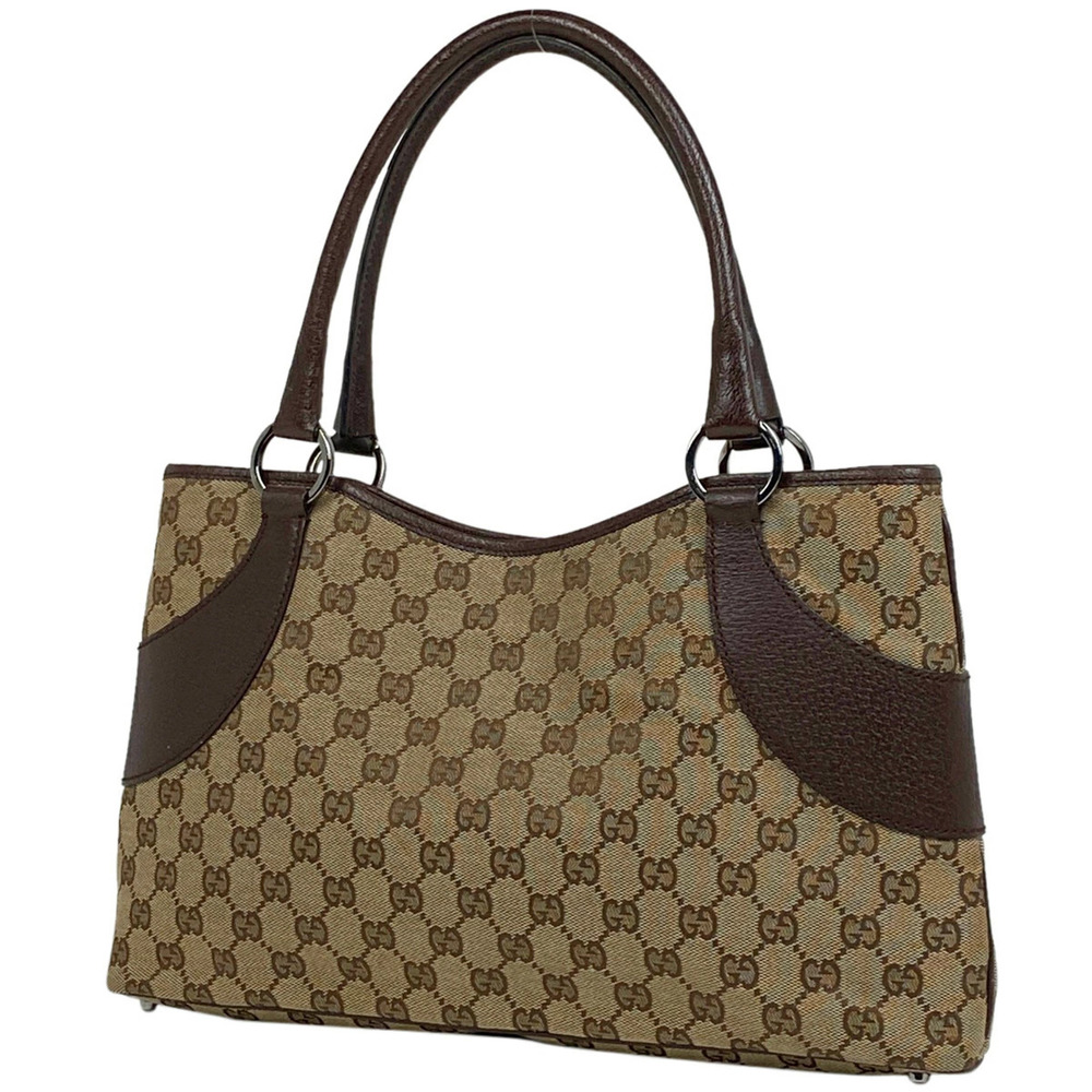Gucci GG tote bag handbag canvas beige brown